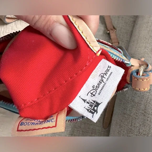 Dooney & Bourke Disney Sketch Mickey Mouse Crossbody Bag - Blue & Tan excellent - Picture 8 of 12